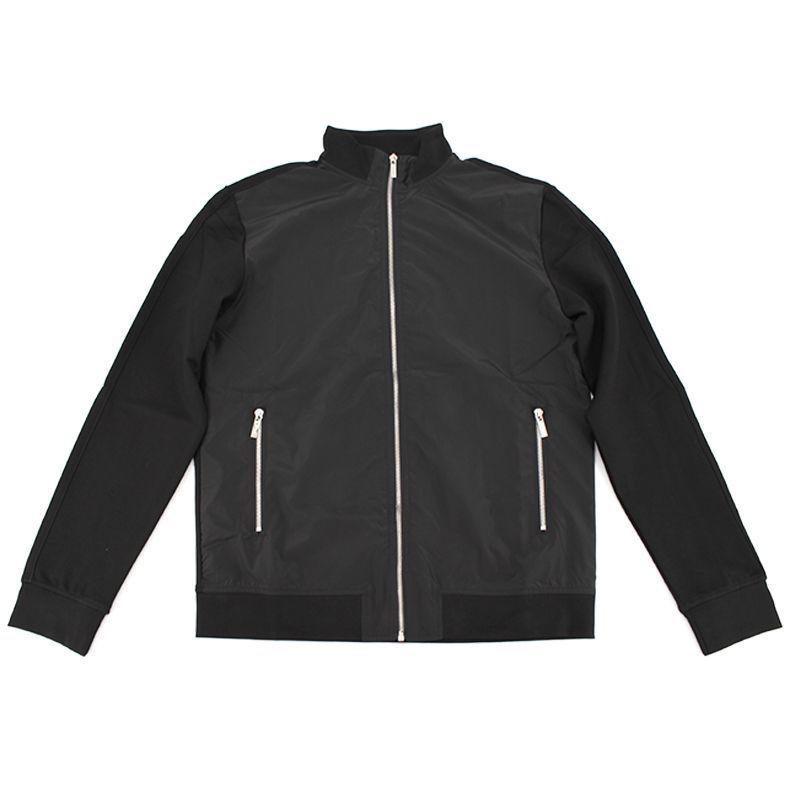 Mens  Coats & Jackets | Black Regular Fit Zip Up Bomber Jacket Clothing Coats & Jackets