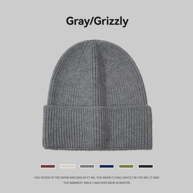 Mens  Hats | Grey Ribbed Knitted Beanie Hat Accessories Hats