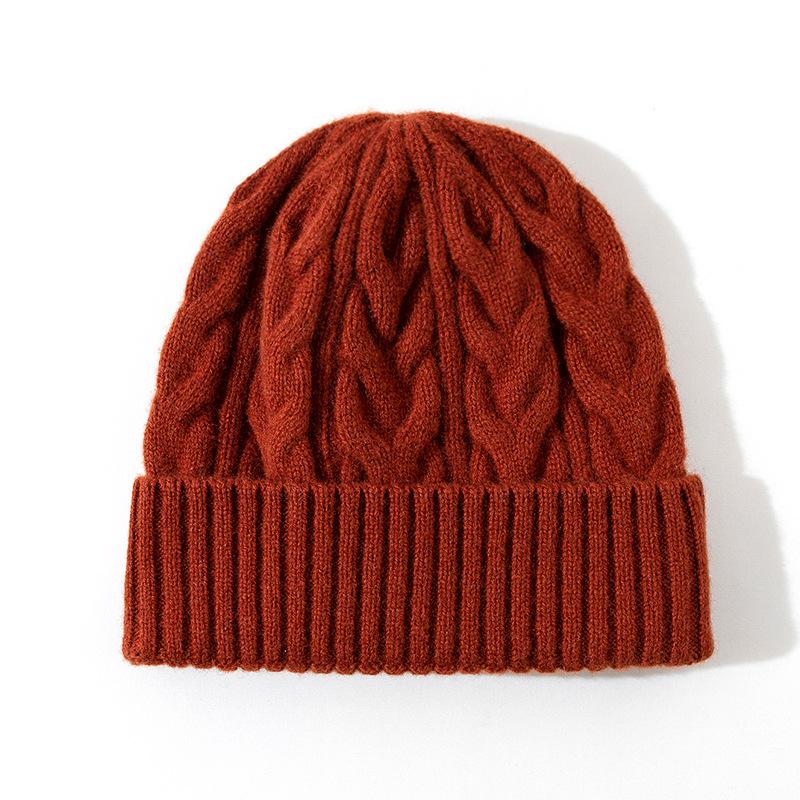 Mens  Hats | Khaki Chunky Cable Knit Beanie Hat Accessories Hats