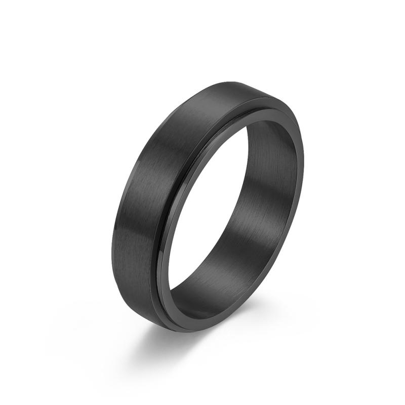 Mens  Jewellery & Watches | Black Steel Ring Accessories Jewellery & Watches