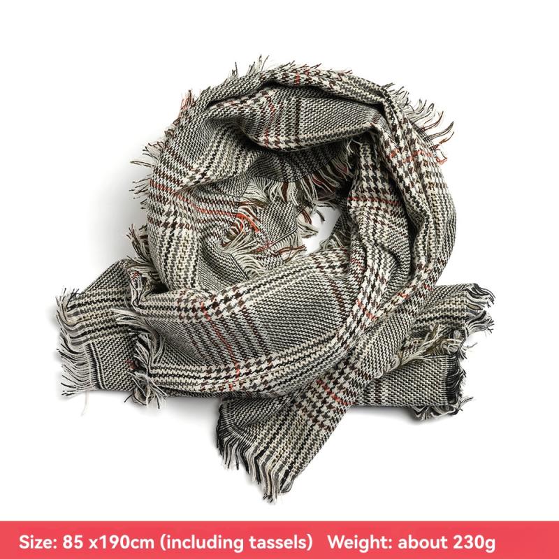 Mens  Scarves & Gloves | Black Check Scarf Accessories Mens