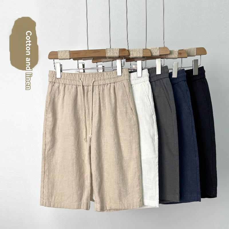 Mens  Shorts | Beige Regular Fit Pull On Shorts Clothing Mens