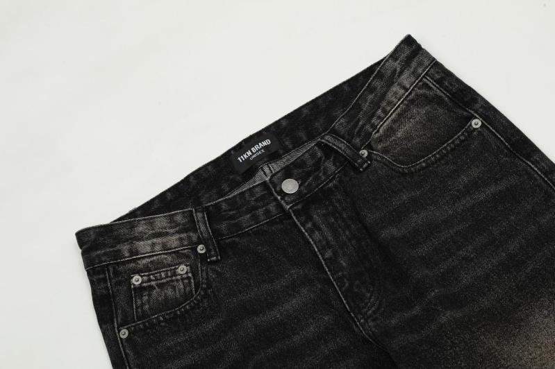 Mens  Shorts | Black Loose Fit Denim Jorts Clothing Mens