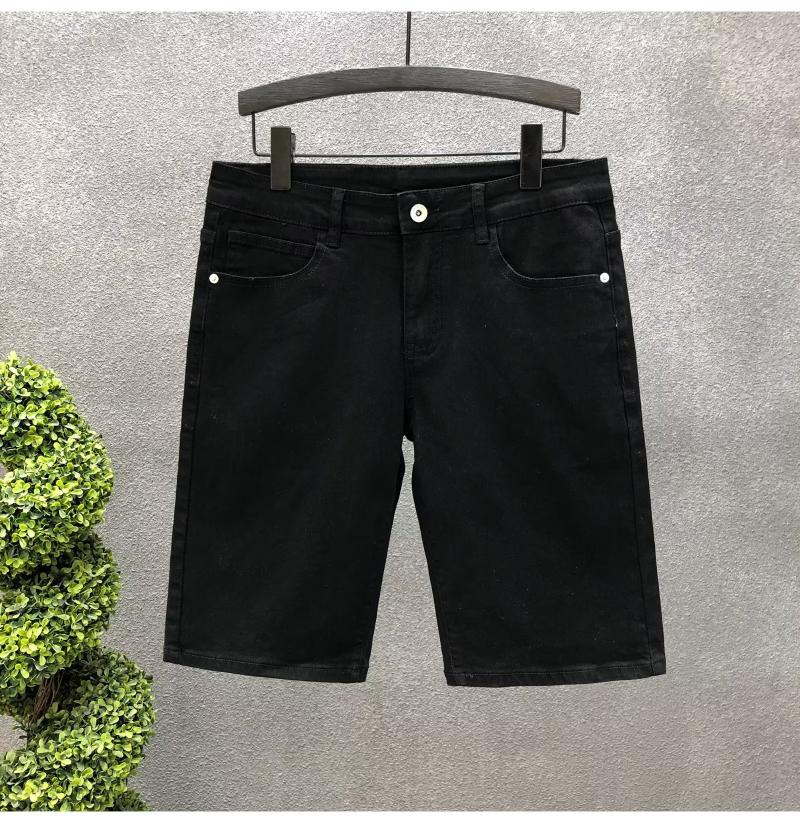 Mens  Shorts | Black Slim Fit Turned Hem Denim Shorts Clothing Mens