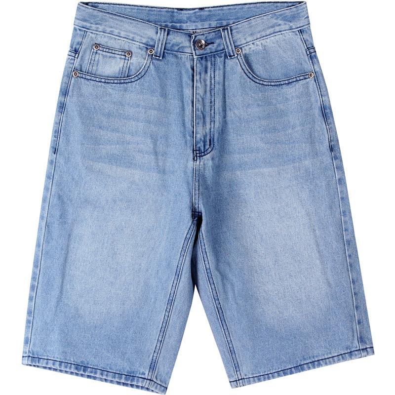 Mens  Shorts | Blue Slim Fit Turned Hem Denim Shorts Clothing Mens