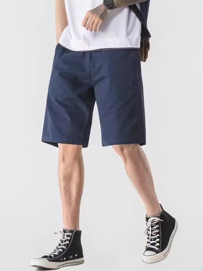 Mens  Shorts | Navy Slim Fit Casual Chino Shorts Clothing Mens