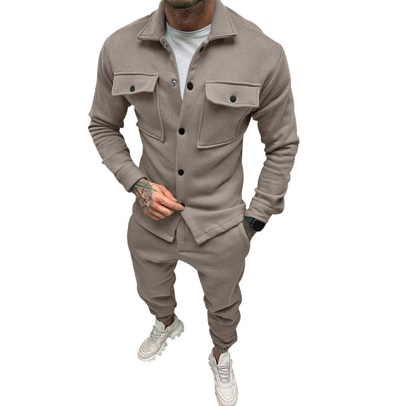 Mens  Tops | Grey Regular Fit Pocket Jersey Overshirt Clothing Mens