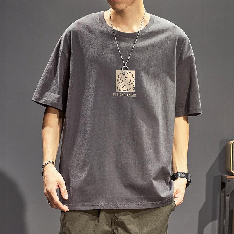 Mens  Tops | Khaki Oversized Fit Graphic Patch T-Shirt Clothing Mens