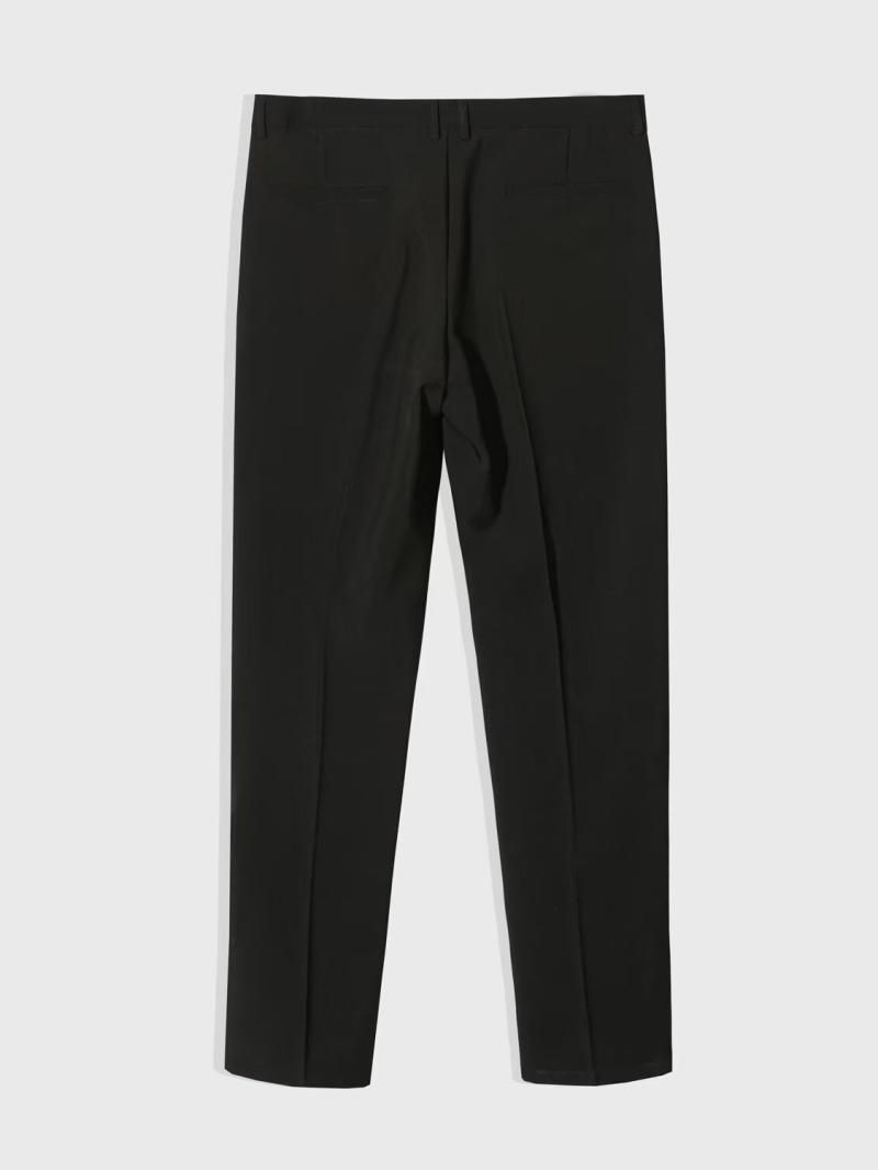 Mens  Trousers | Black Slim Fit Smart Trousers Clothing Mens