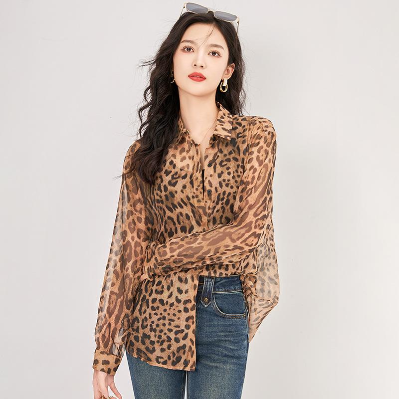 Womens  Blouses & Shirts | Brown Leopard Print Bubble Hem Blouse Blouses & Shirts Blouses & Shirts