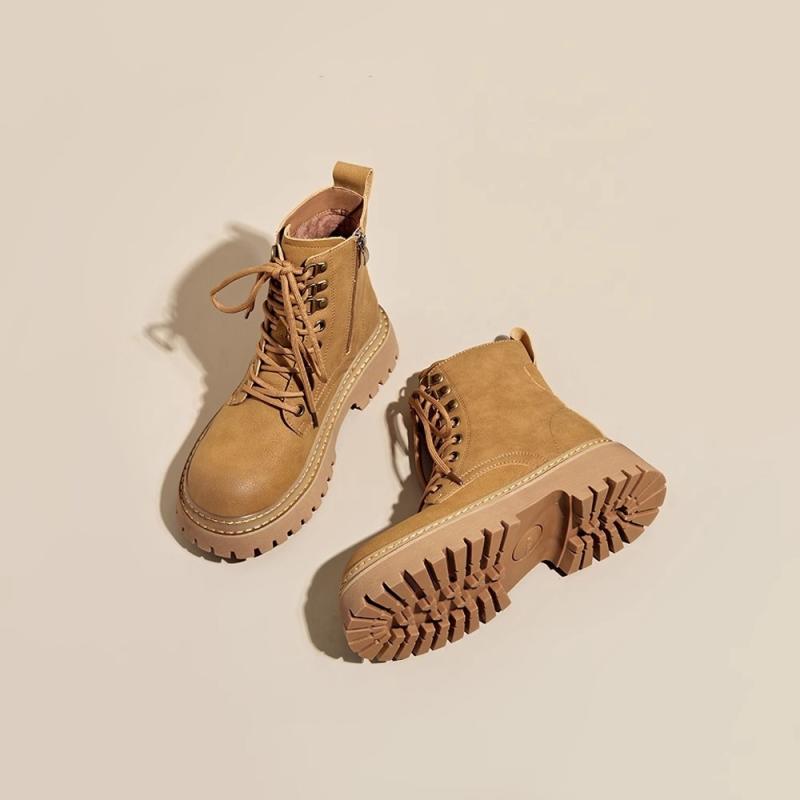 Womens  Boots | Beige Lace Up Canvas Boots Boots Boots