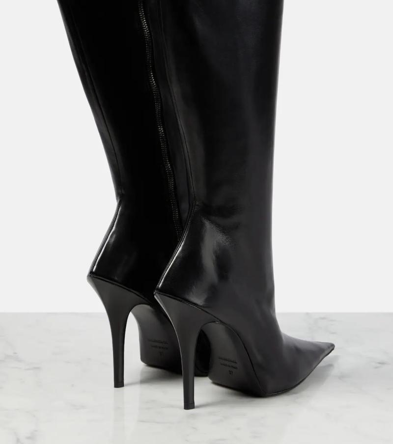 Womens  Boots | Black Heeled High Leg Boots Boots Boots