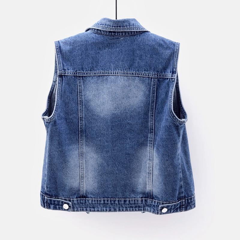 Womens  Coats & Jackets | Blue Denim Fringed Sleeveless Jacket Clothing Co-Ord Sets