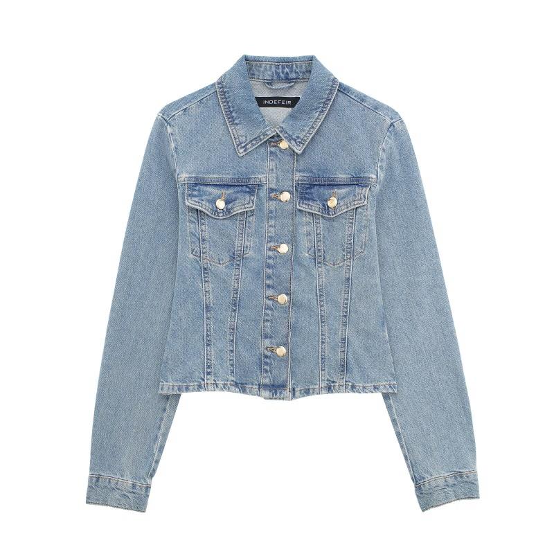 Womens  Coats & Jackets | Blue Super Crop Denim Jacket Clothing Coats & Jackets