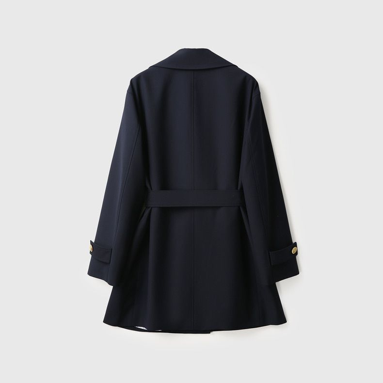 Womens  Coats & Jackets | Navy Belted Wrap Coat Clothing Coats & Jackets