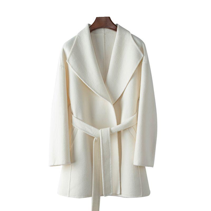 Womens  Coats & Jackets | White Short Belted Wrap Coat Clothing Coats & Jackets