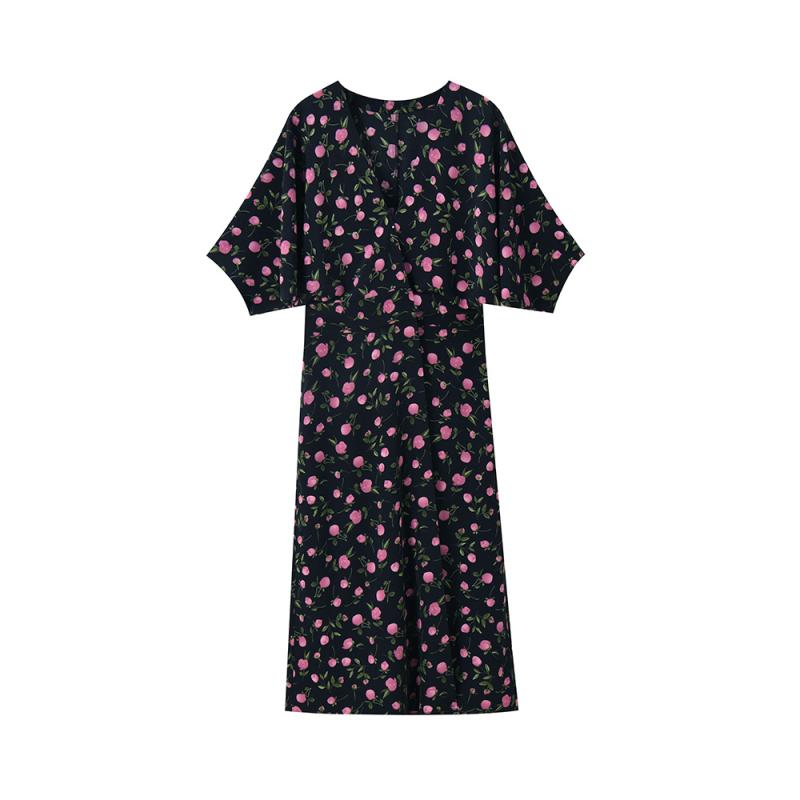 Womens  Dresses | Black Floral Skater Mini Dress Clothing Dresses