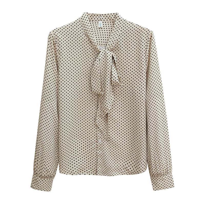 Womens  Dresses | Cream Spot Pleated Mini Shirt Dress Clothing Dresses