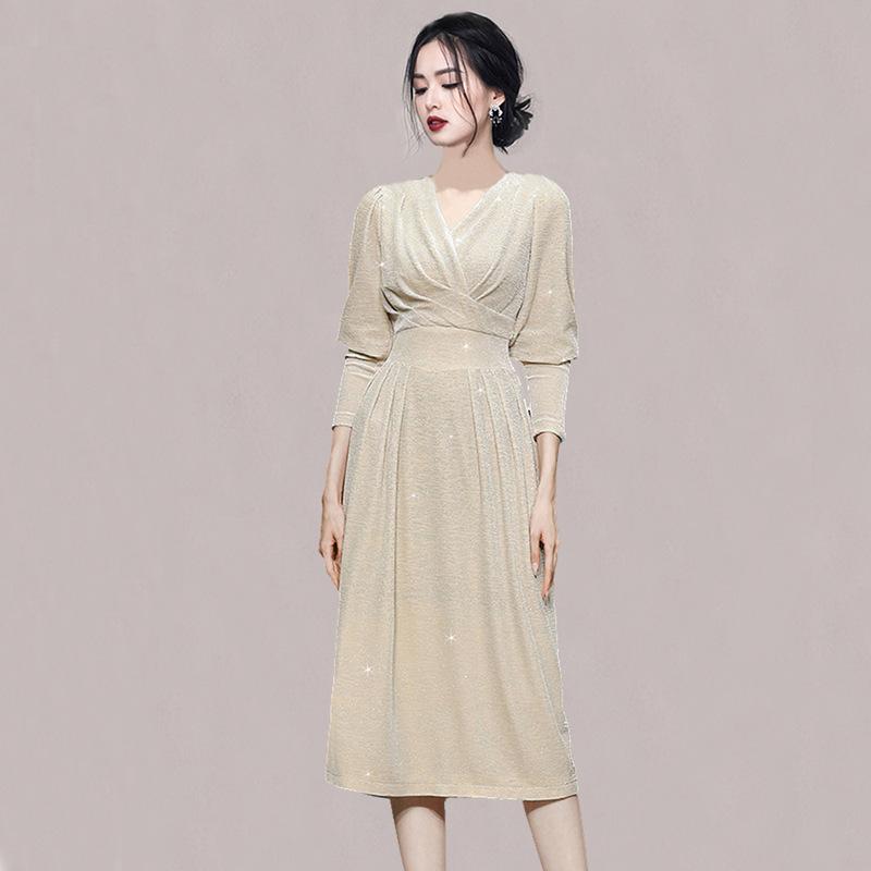 Womens  Dresses | Gold Foil Batwing Maxi Dress Clothing Dresses