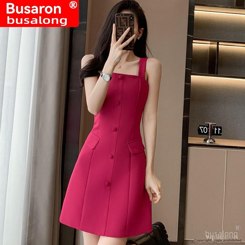 Womens  Dresses | Pink Button Front Mini Bandeau Dress Clothing Dresses