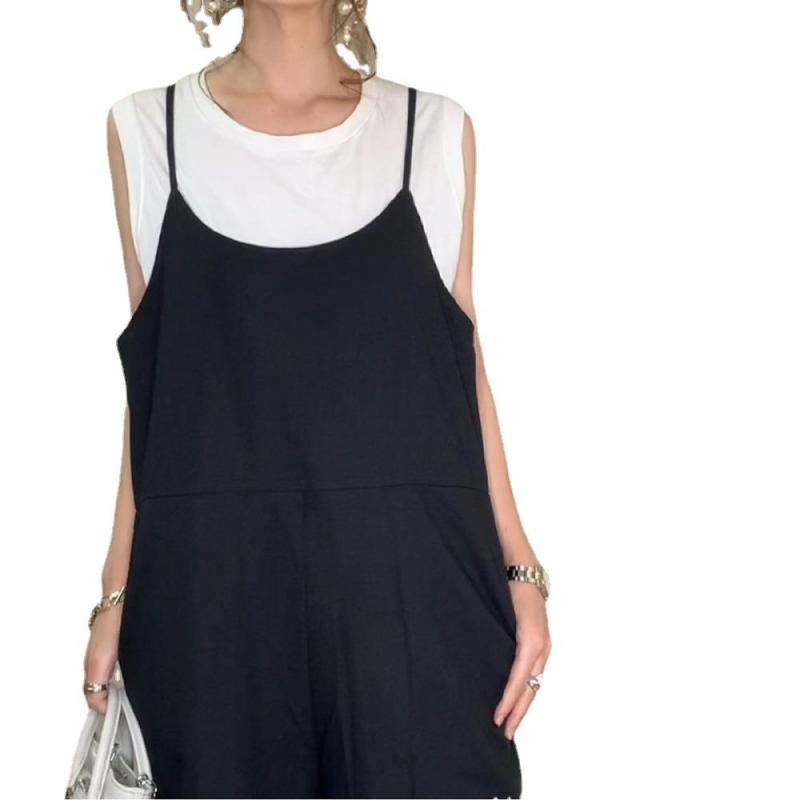 Womens  Jumpsuits & Playsuits | Black Button Up Cami Jumpsuit Clothing Jumpsuits & Playsuits