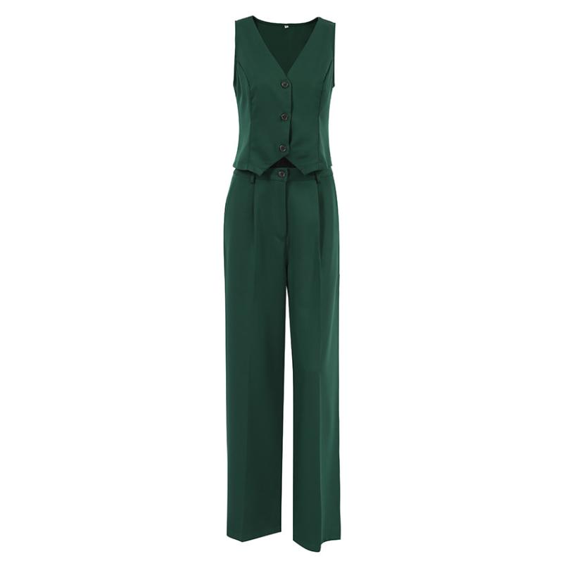 Womens  Jumpsuits & Playsuits | Red Halter Neck Waistcoat Jumpsuit Clothing Jumpsuits & Playsuits