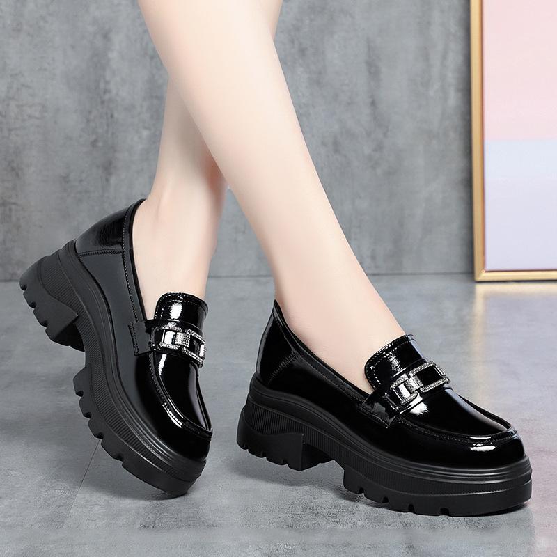 Womens  Loafers | Black Trim Chunky Loafers Loafers Loafers