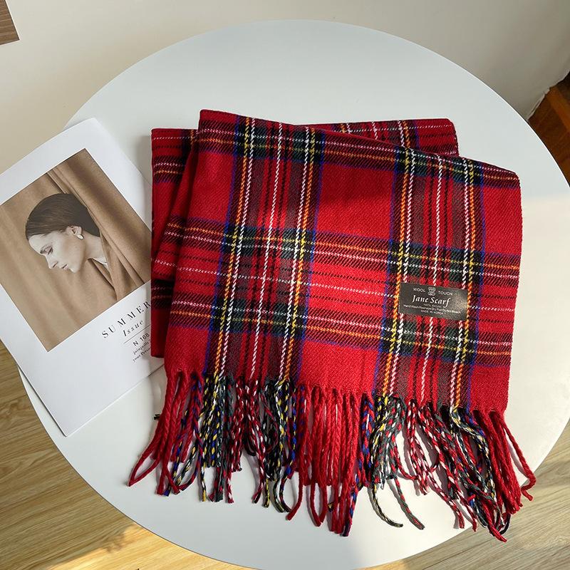 Womens  Scarves | Red Check Scarf Accessories Scarves