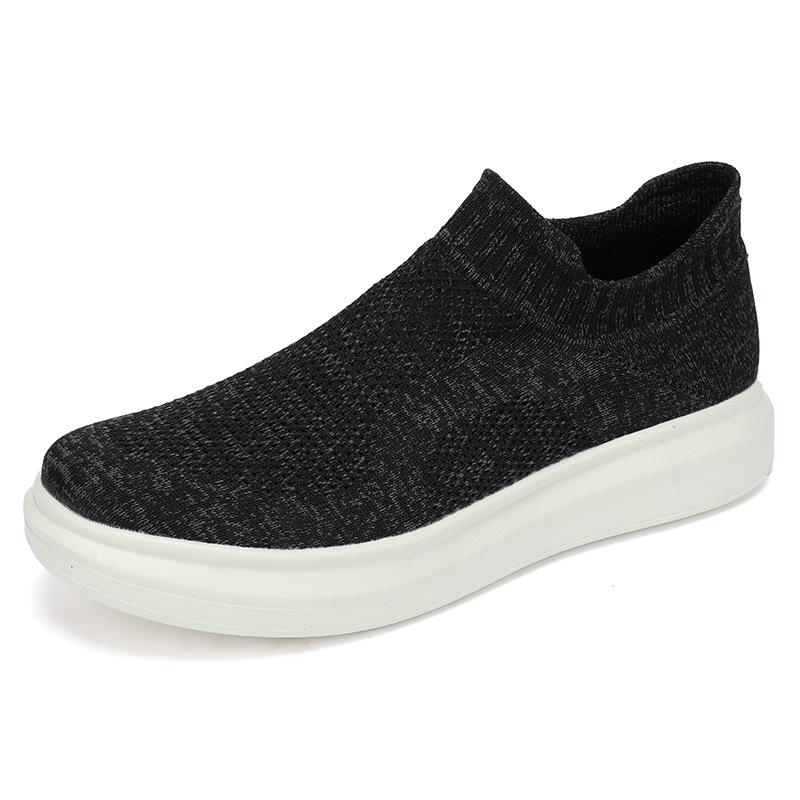 Womens  Shoes | Black Knitted Slip On Trainers Shoes Shoes