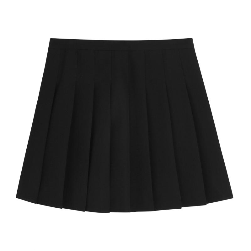 Womens  Shorts | Black Pleated Mini Skort Clothing Shorts