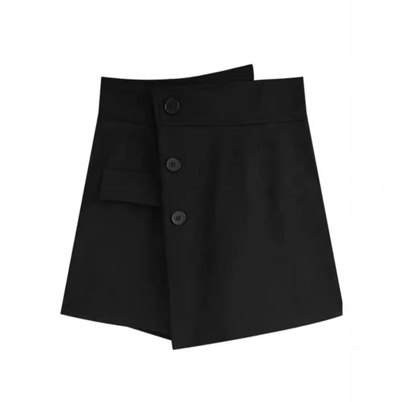 Womens  Shorts | Khaki Tailored Wrap Mini Skort Clothing Shorts