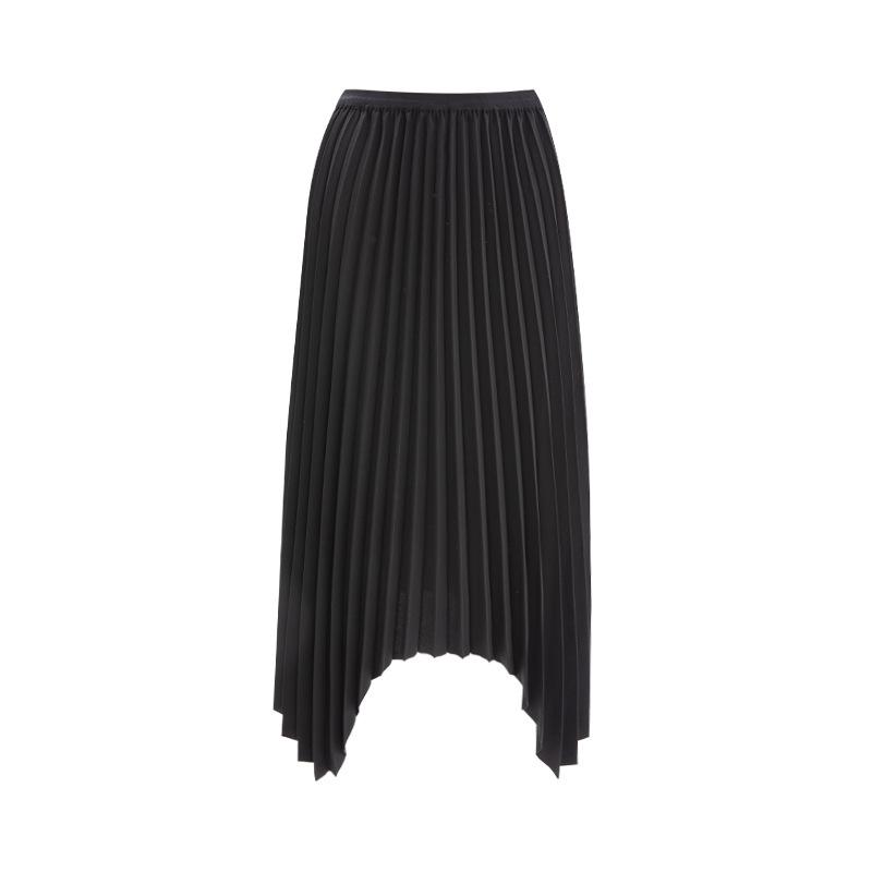 Womens  Skirts | Black Pleated Midi Skirt Clothing Skirts