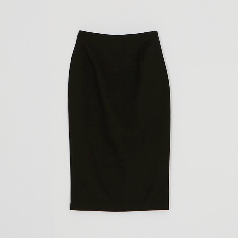 Womens  Skirts | Black Ribbed Pencil Midi Skirt Clothing Skirts