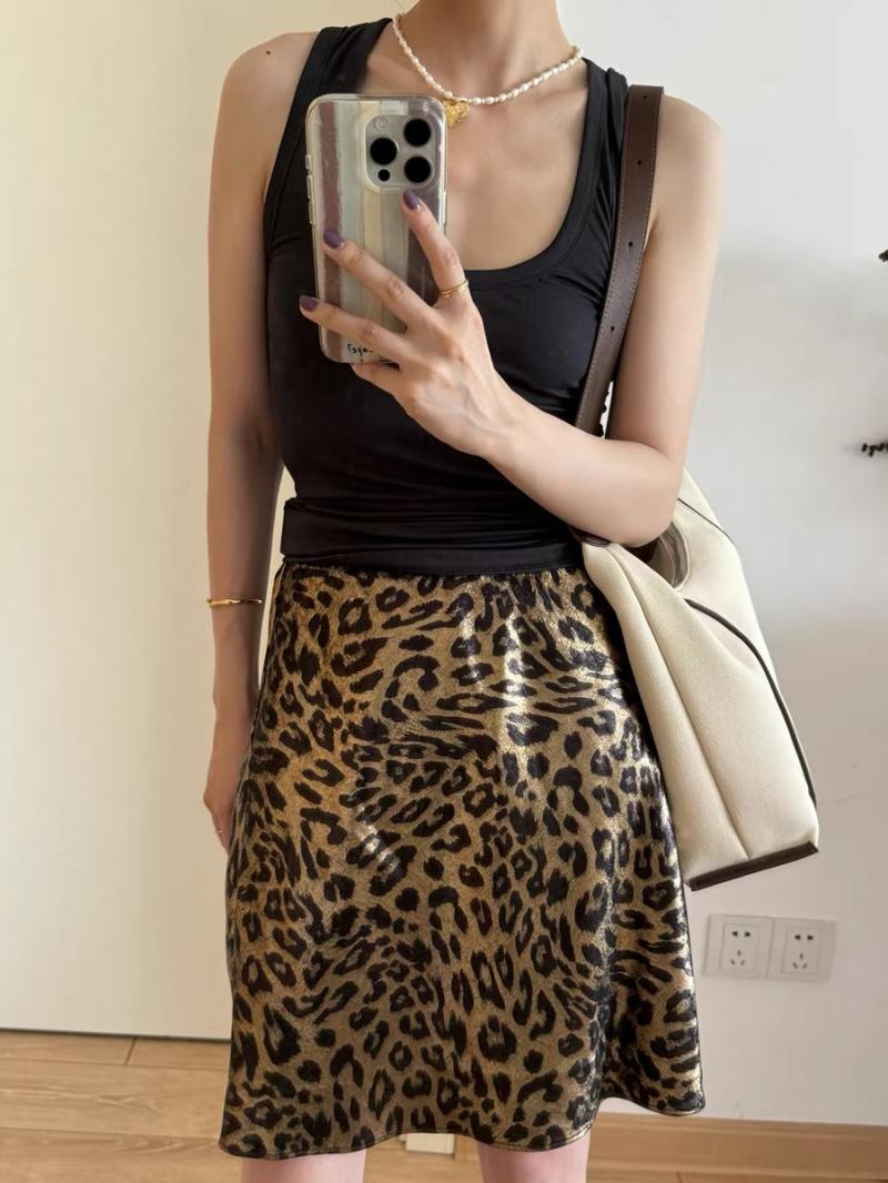 Womens  Skirts | Brown Leopard Structured Mini Skirt Clothing Co-Ord Sets