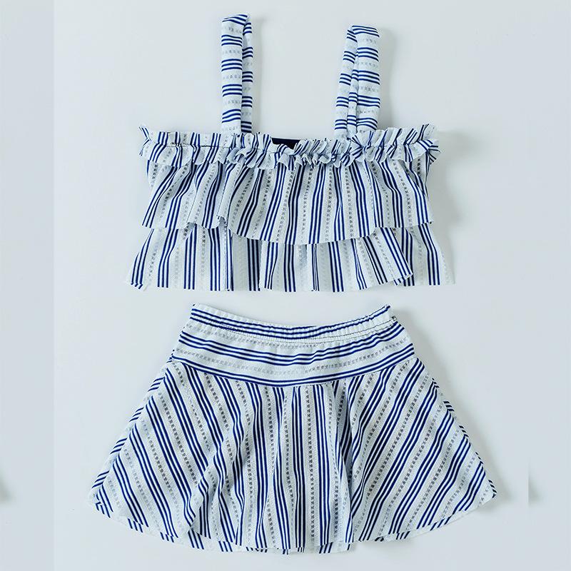 Womens  Skirts | White Stripe Mini Skirt Clothing Co-Ord Sets