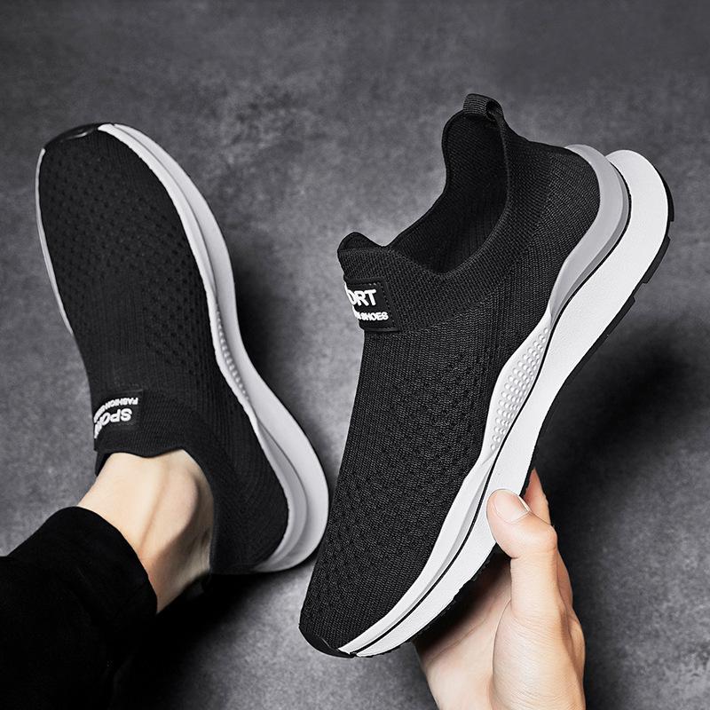 Womens  Trainers | Cream Knit Laceless Slip On Shoes Shoes Trainers