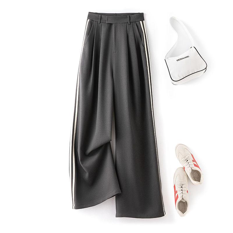 Womens  Trousers | Black Taped Wide Leg Trousers Clothing Co-Ord Sets