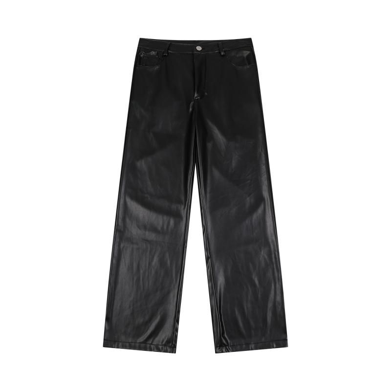 Womens  Trousers | Petite Black Faux Leather Cropped Trousers Clothing Trousers