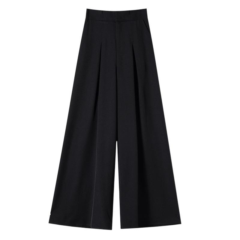 Womens  Trousers | Petite Black High Waisted Wide Leg Trousers Clothing Trousers