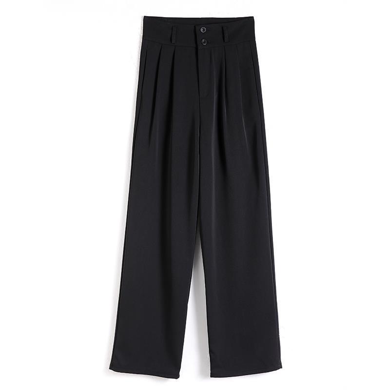 Womens  Trousers | Petite Black Wide Leg Trousers Clothing Trousers