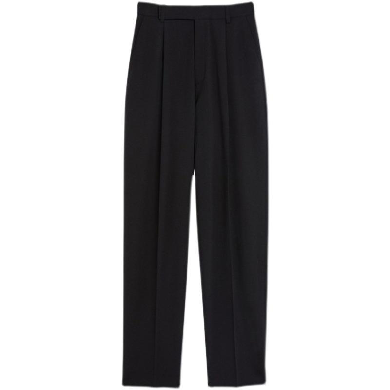 Womens  Trousers | Plus Black Wide Leg Pleated Trousers Clothing Trousers