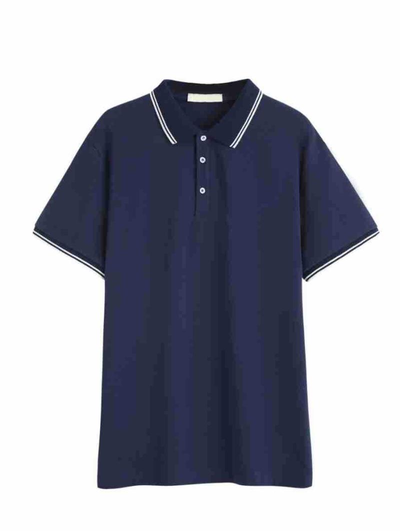 Mens  Tops | Red Slim Fit Taped Short Sleeve Polo Clothing Mens