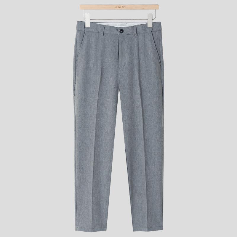 Mens  Trousers | Grey Wool Blend Slim Fit Suit Trousers Clothing Mens