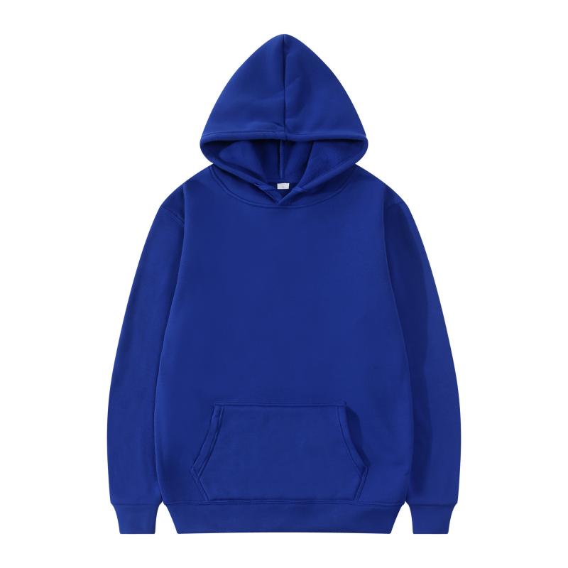 Mens  Essentials | Blue Regular Fit Loopback Hoodie Clothing Essentials