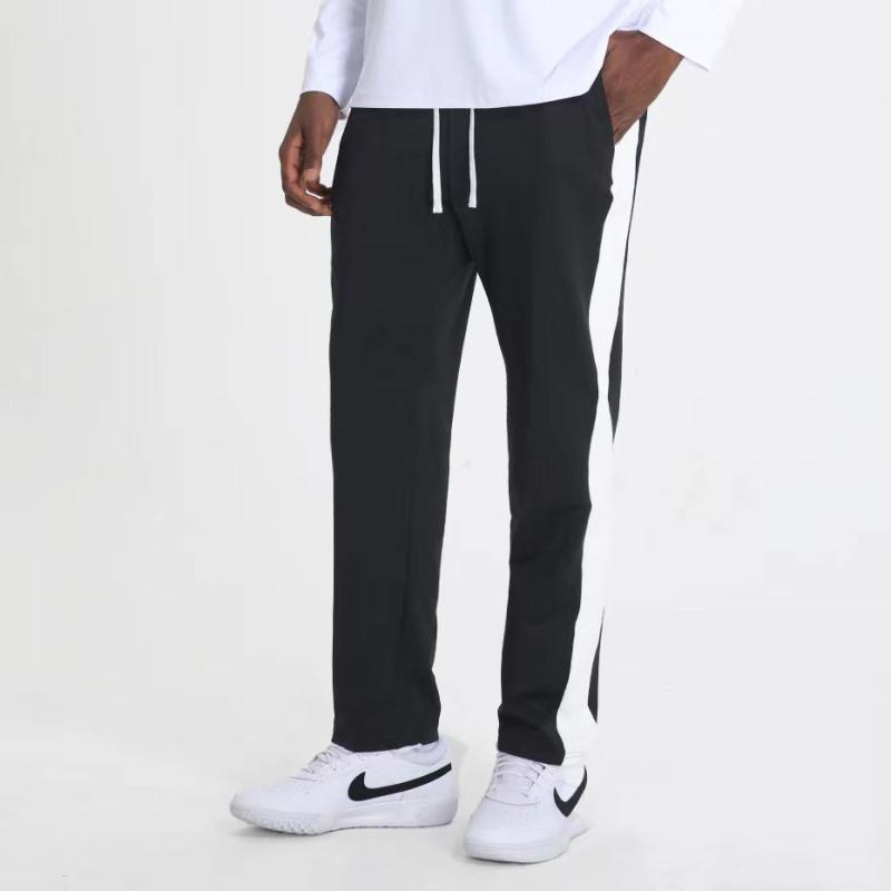 Mens  Joggers | Black Regular Fit Taped Joggers Clothing Joggers