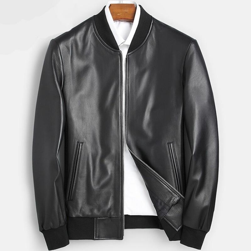 Mens  Coats & Jackets | Black Regular Fit Faux Leather Bomber Jacket Clothing Coats & Jackets