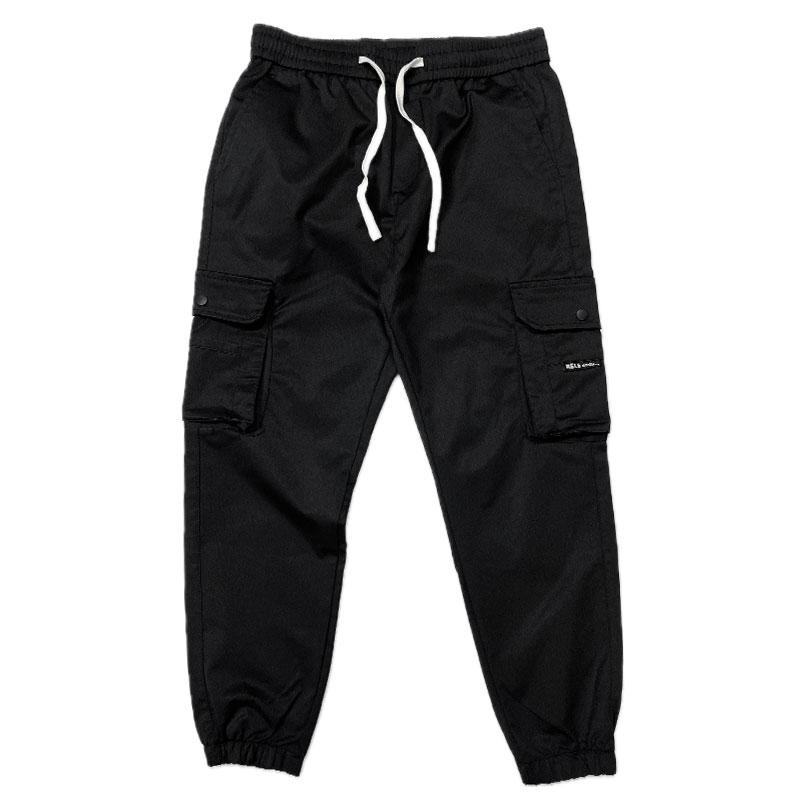 Mens  Trousers | Black Regular Fit Cargo Trousers Cargos Cargos